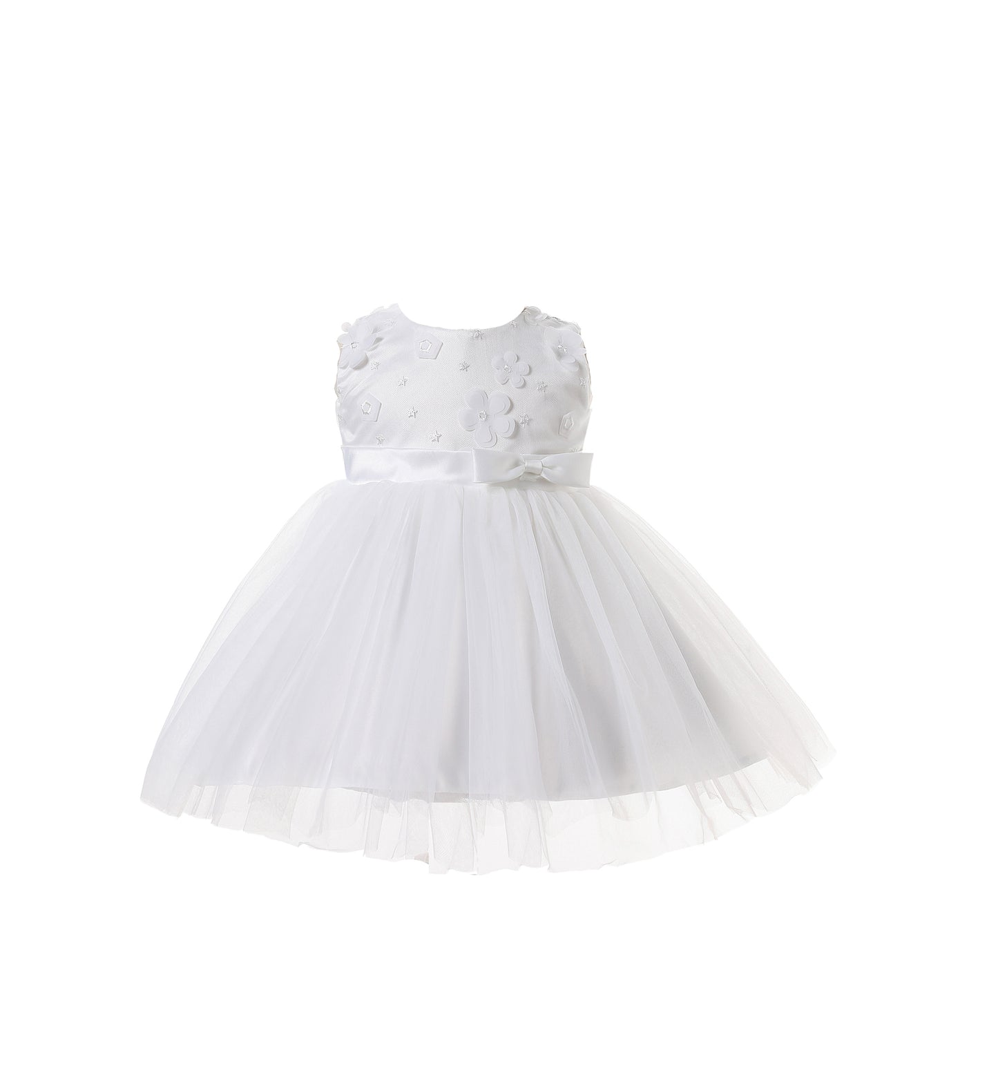 Cinda Baby-Mädchen-Partykleid mit besticktem Blumenmuster
