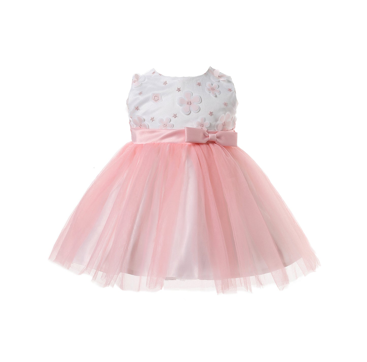 Cinda Baby-Mädchen-Partykleid mit besticktem Blumenmuster
