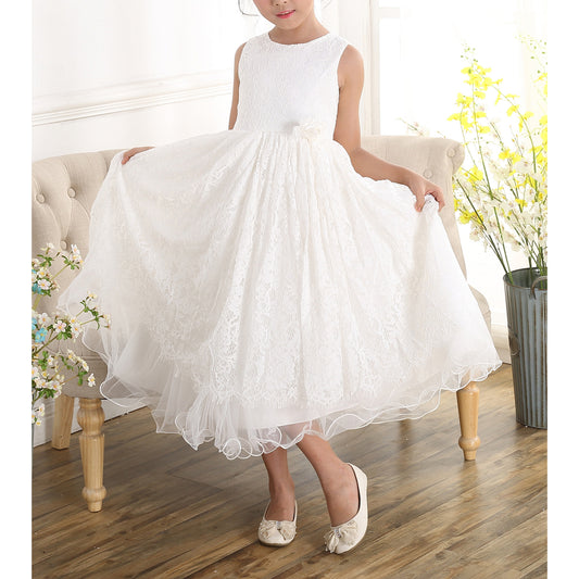 Cinda Spitze Brautjungfer Kleid Blumenmädchen Kleid